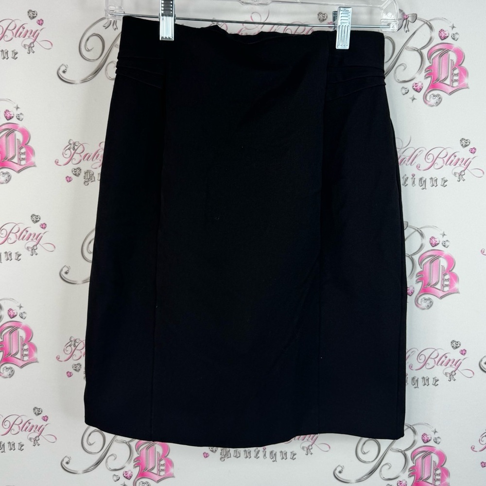 Express skirt pencil style black zip up cinching Classic Black Pencil Skirt
